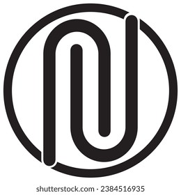 N circle icon logo design, circle n icon symbole logo, 