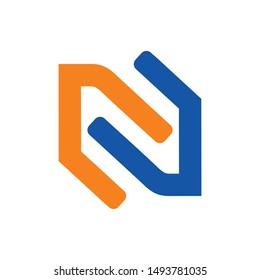 N or CN logo initial letter design template vector illustration