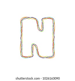 N Colorful String Letter Logo Icon Design