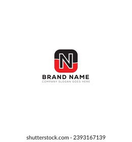 N creativo diseño del logo de la carta de las iniciales .