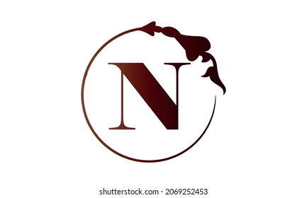 n in the creative lettering style