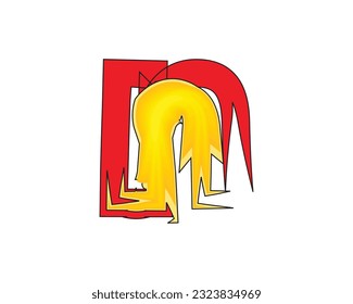 n creative logo design element