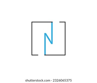 N creative logo design element