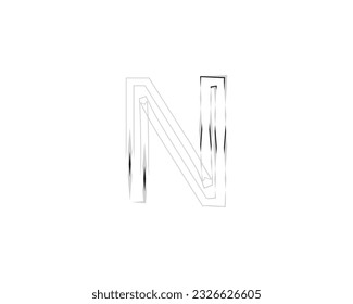N creative logo design element