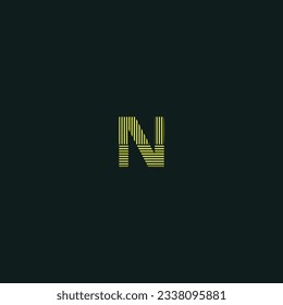 N diseño creativo y moderno de logotipo vectorial
