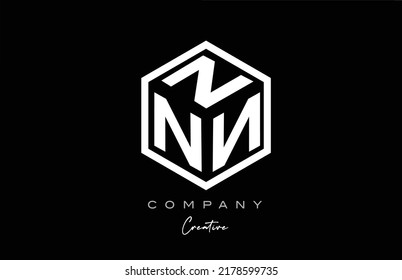 N cube alphabet letter logo icon design with polygon design. Three letter creative template for company and business