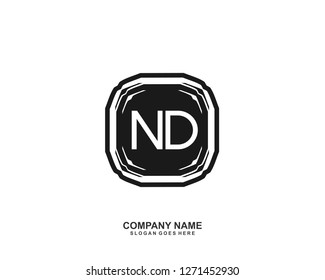 N D Initial letter geometric logo vector