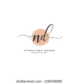 N D ND Initial logo template vector