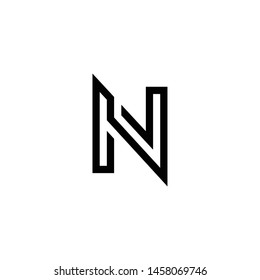 N design for icon, logo, etc