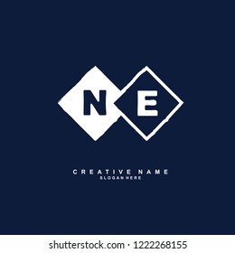 N E NE Initial logo template vector