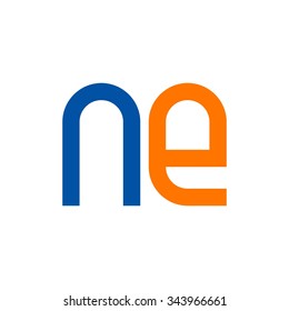 n and e simple logotype vector.