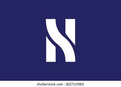 N elegant logo with initials for company -vector