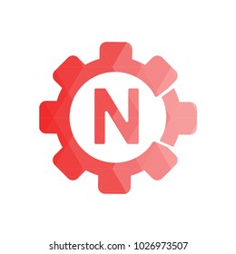N engineering logo. Alphabet letter logo design vector icon. Vector Illustrator