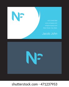 N & F Joint letter logo, with Business card
