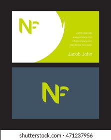 N & F Joint letter logo, with Business card
