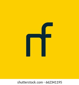 N F joint letter logo design vector template