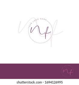 N F NF Initial letter handwriting and signature logo.	