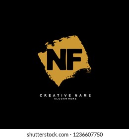 N F NF Initial logo template vector. Letter logo concept