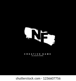 N F NF Initial logo template vector. Letter logo concept