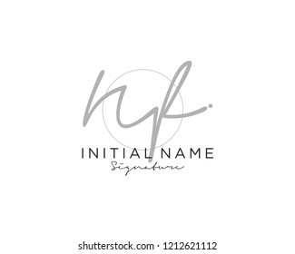 N F Signature initial logo template vector