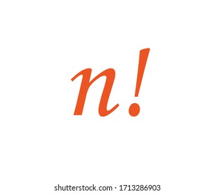 N Factorial express, vector illustration.