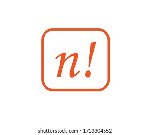 N Factorial express, vector illustration.