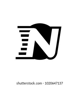 n fast letter logo
