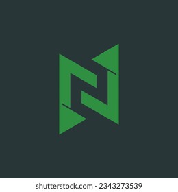 n diseño del logotipo de la competencia de bandera