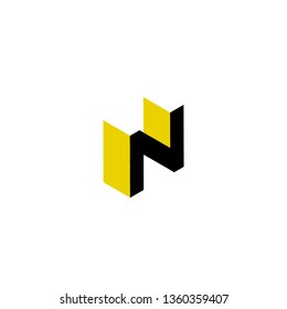 N Font logo. Modern design vector font for title, header, lettering. Corporate Vector abc technology typeface.  