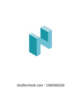 N Font logo. Modern design vector font for title, header, lettering. Corporate Vector abc technology typeface. 