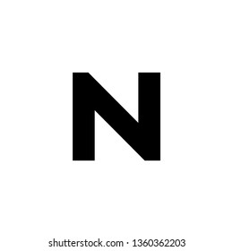N Font logo. Modern design vector font for title, header, lettering. Corporate Vector abc technology typeface. 
