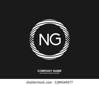 N G Initial letter geometric logo vector