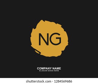 N G Initial letter geometric logo vector