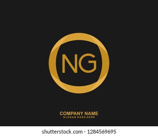 N G Initial letter geometric logo vector