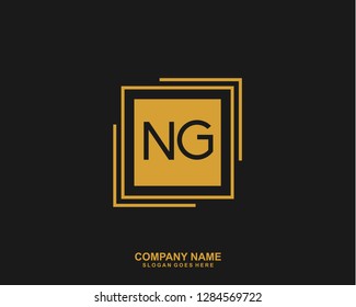 N G Initial letter geometric logo vector