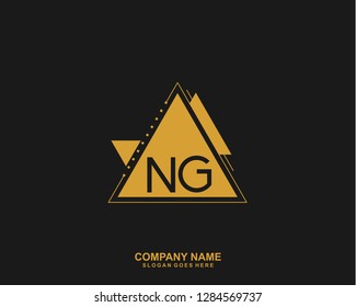 N G Initial letter geometric logo vector