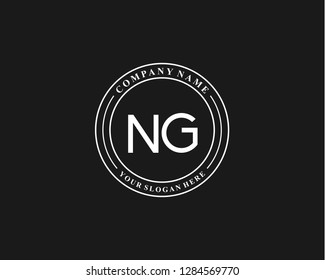 N G Initial letter geometric logo vector