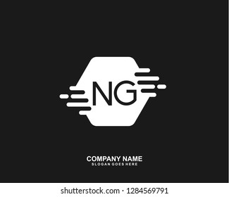 N G Initial letter geometric logo vector