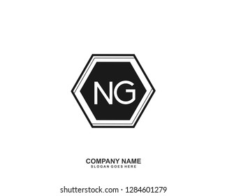 N G Initial letter geometric logo vector