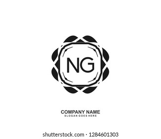 N G Initial letter geometric logo vector