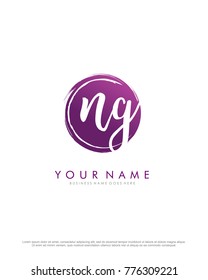 N & G initial splash logo template vector