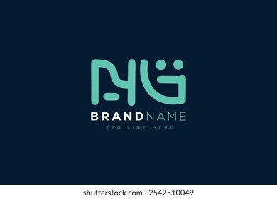 Design do logotipo N e G. Monograma do logotipo das letras abstratas NG. Este design de logotipo é o processo de criação de um símbolo visual que representa uma marca, empresa ou indivíduo.