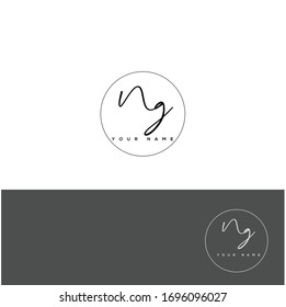  N G NG Initial letter handwriting and signature logo.	
