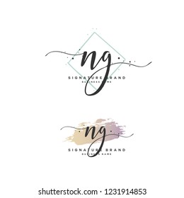 N G NG Initial logo template vector