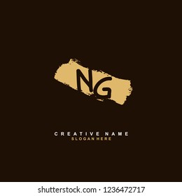 N G NG Initial logo template vector. Letter logo concept