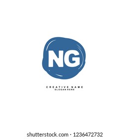 N G NG Initial logo template vector. Letter logo concept