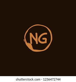 N G NG Initial logo template vector. Letter logo concept
