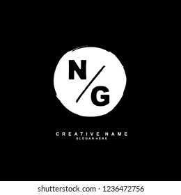 N G NG Initial logo template vector. Letter logo concept