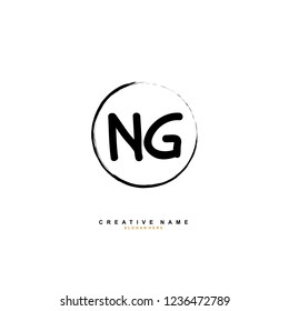 N G Ng Initial Logo Template Stock Vector (Royalty Free) 1236472720