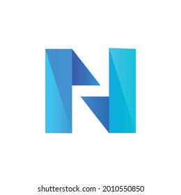 N gradient abstract logo vector eps 10